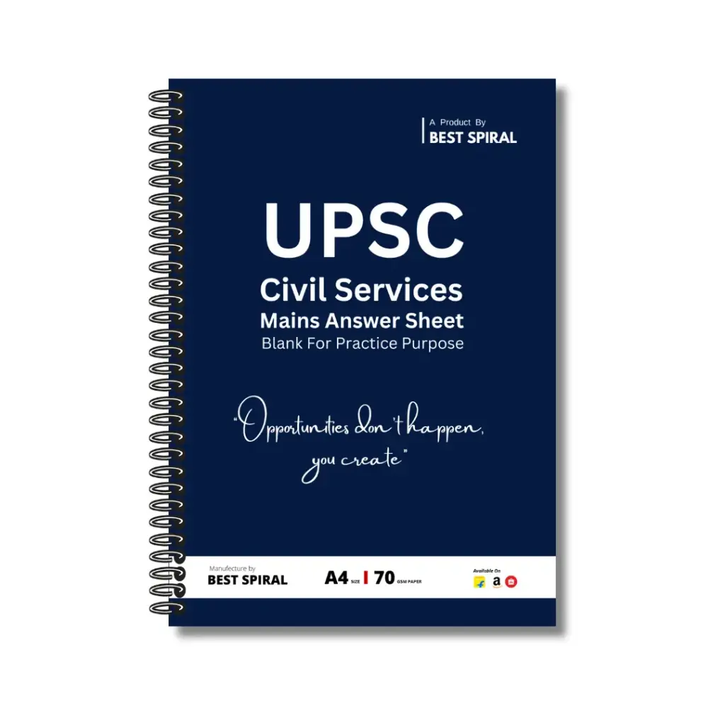 UPSC Answer Writing Notebook - Pack of 1 | Un-Ruled | 200 Pages | A4-29.7cm x 21.0 cm