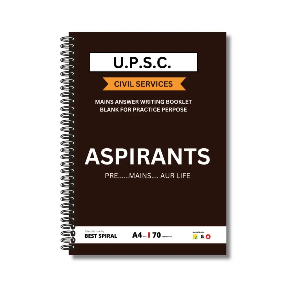 UPSC Answer Writing Notebook - Pack of 1 | Un-Ruled | 500 Pages | A4-29.7cm x 21.0 cm