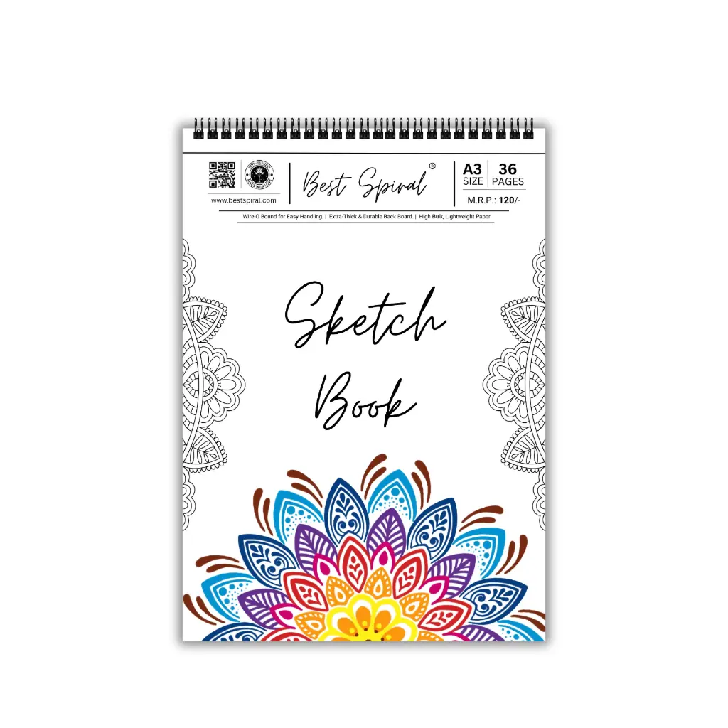 Best Spiral | 140 GSM | A3 Sketch Book | 36 Page
