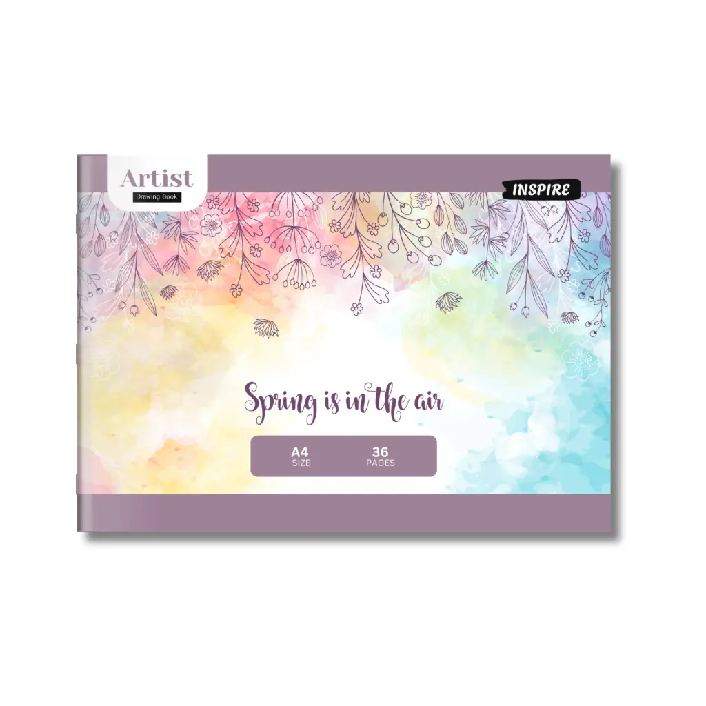 Inspire Drawing Book - Unruled, 36 Pages, 210 mm x 297 mm - Pack Of 1
