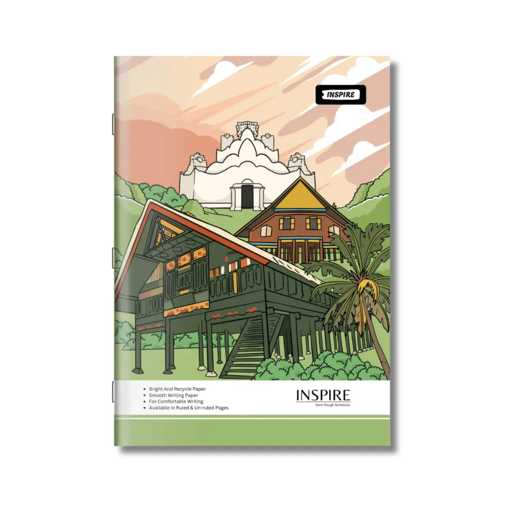 Inspire | Semi Rough | 180 Pages | Soft Bound | A4 Note Book | Single Line