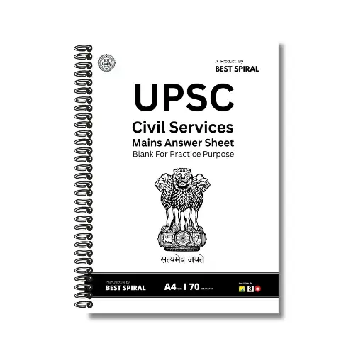 UPSC Answer Writing Notebook - Pack of 1 | Un-Ruled | 300 Pages | A4-29.7cm x 21.0 cm