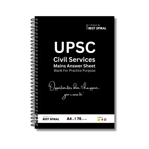 UPSC Answer Writing Notebook - Pack of 1 | Un-Ruled | 400 Pages | A4-29.7cm x 21.0 cm