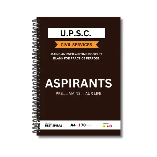UPSC Answer Writing Notebook - Pack of 1 | Un-Ruled | 500 Pages | A4-29.7cm x 21.0 cm