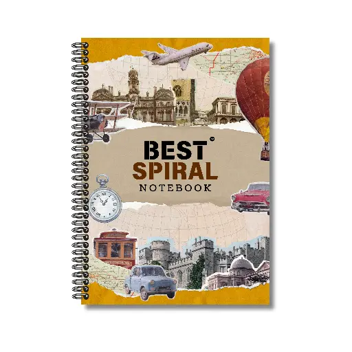 Best Spiral Notebook - Pack of 1 | Plain Pages | 400 Pages | A4-29.7cm x 21.0cm